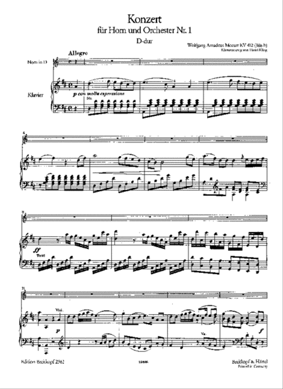 Horn Concertos Nos. 1–4 Horn Concertos Nos. 1–4 Piano Accompaniment scores gallery preview page 2