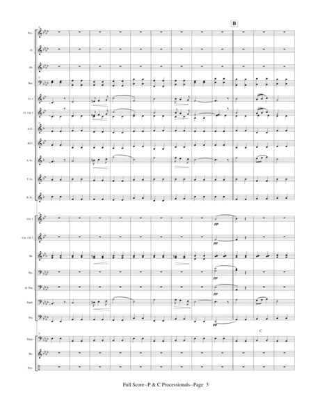 Processionals From The Pomp and Circumstance Marches by Edward Elgar Concert Band - Digital Sheet Music