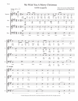 We Wish You A Merry Christmas - SATB Acappella