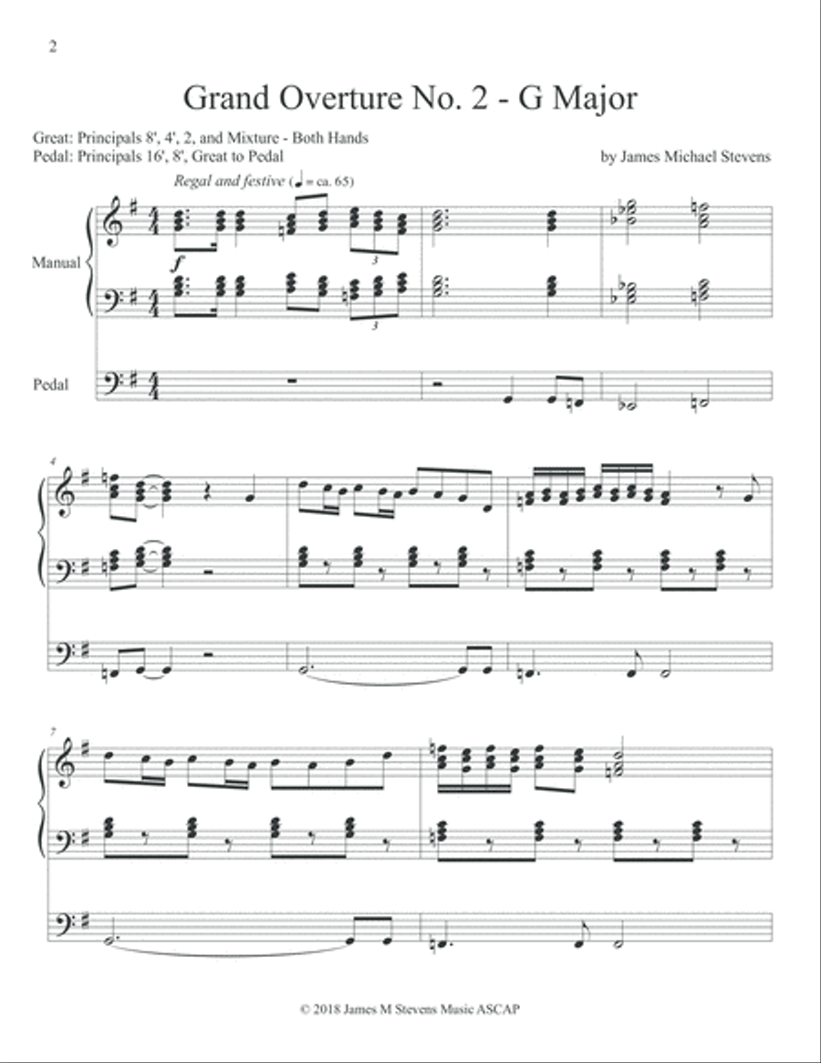 Grand Overture No. 2 - Organ in G Major Organ Solo scores gallery preview page 2