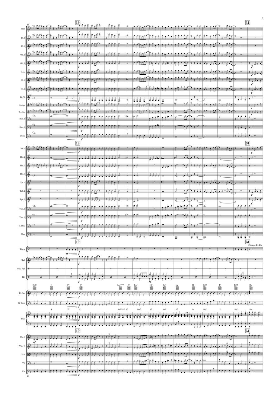 Mr. Blue Sky Full Orchestra scores gallery preview page 3