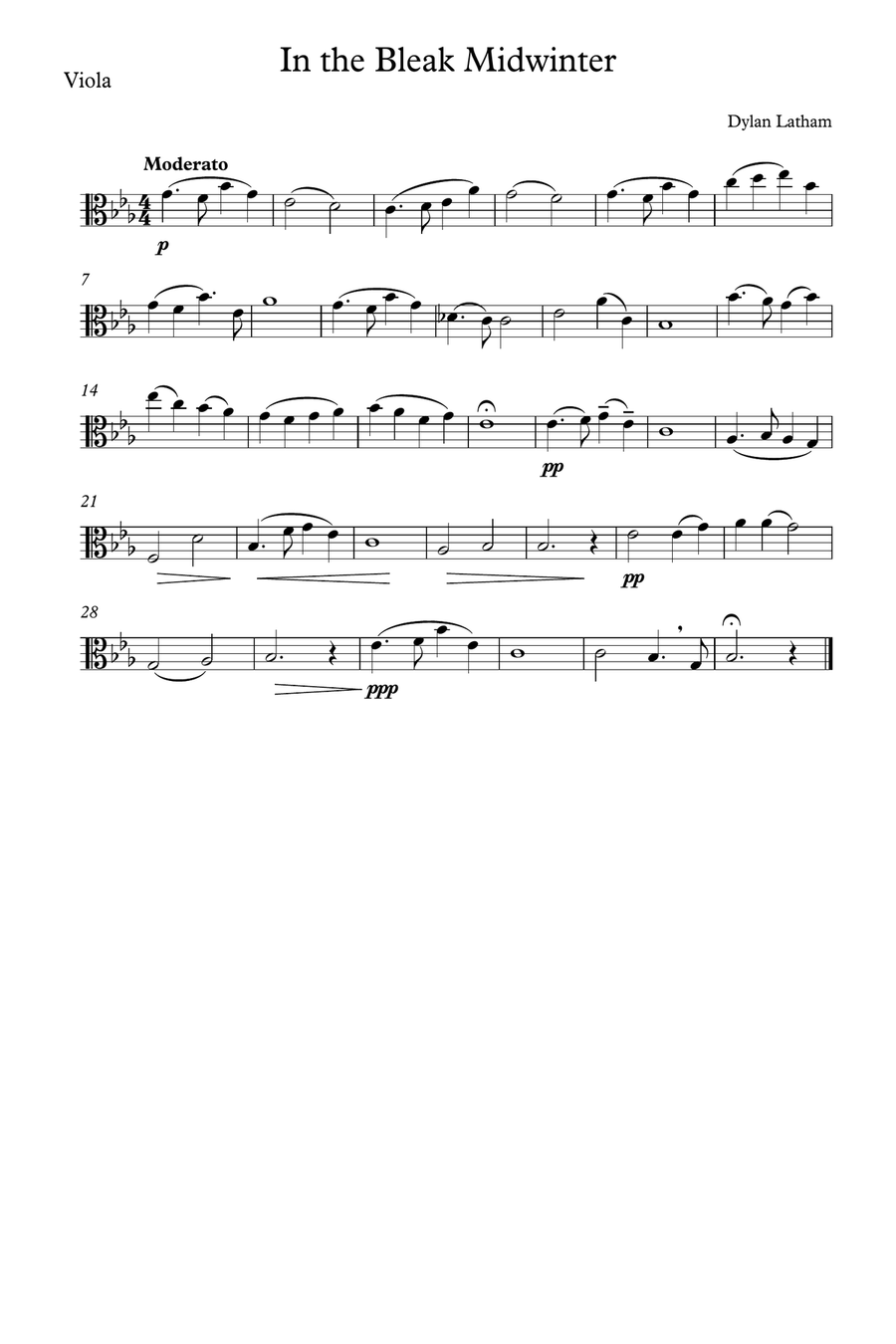 In the Bleak Midwinter String Quartet scores gallery preview page 5
