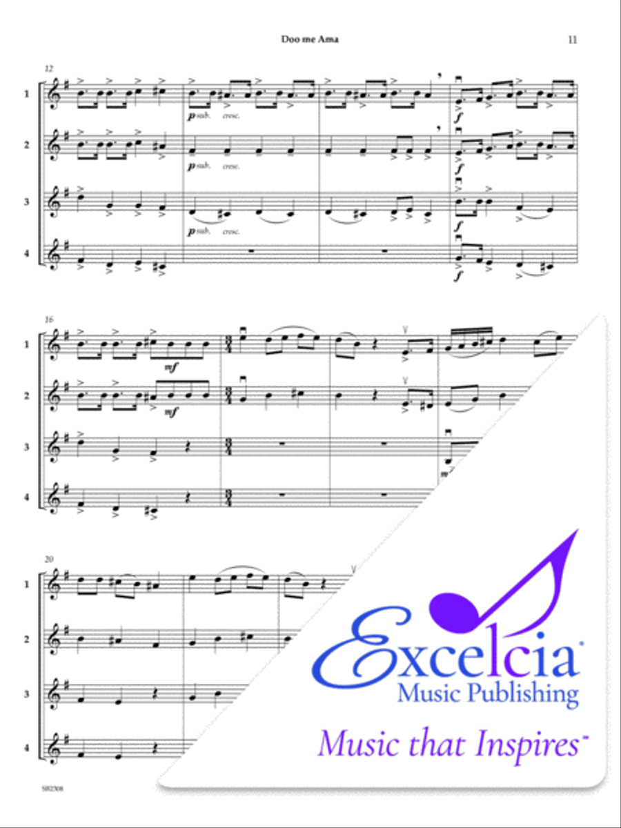 Adaptable Quartets (Sea Shanties) Violin scores gallery preview page 12