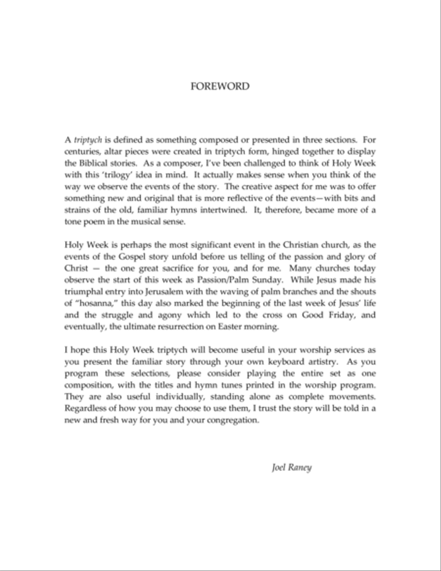 A Triptych for Holy Week Piano Solo scores gallery preview page 3