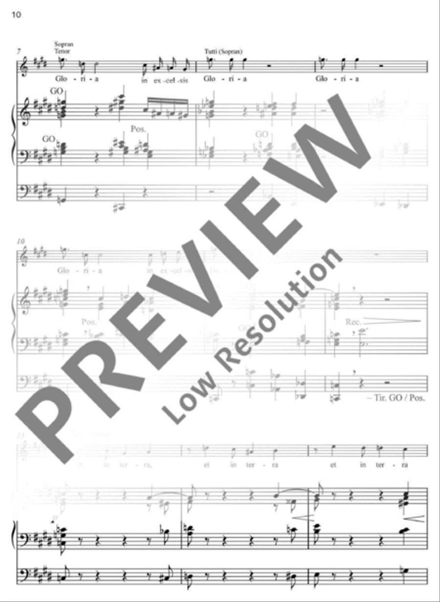 Missa festiva Organ scores gallery preview page 10