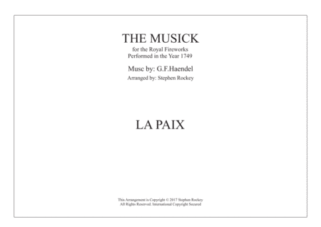 Musick for the Royal Fireworks: La Paix image number null