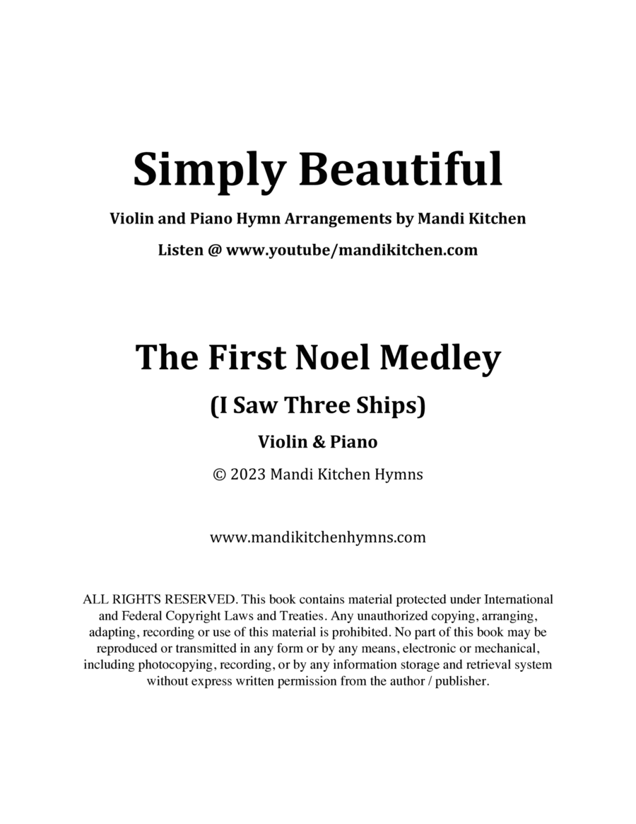 The First Noel Medley (I Saw Three Ships) image number null