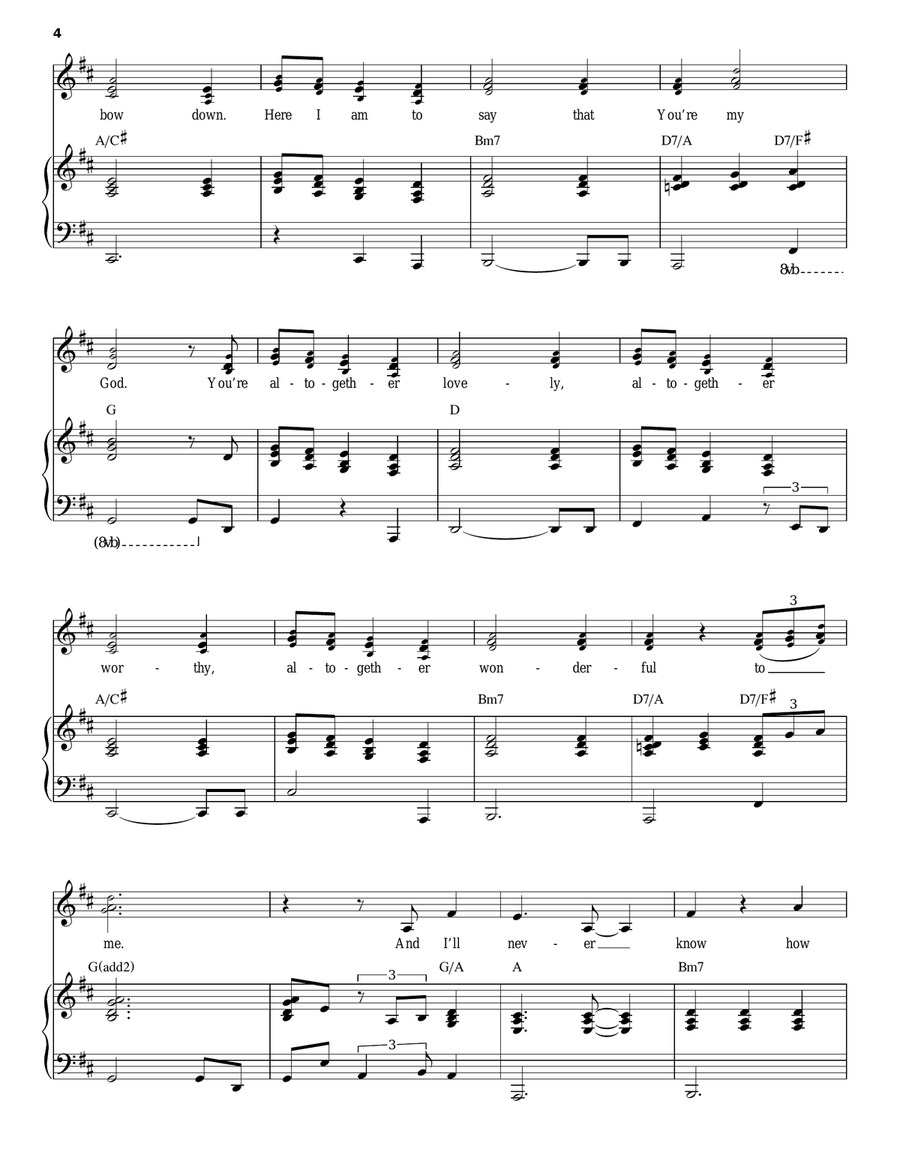 Here I Am To Worship Guitar scores gallery preview page 4