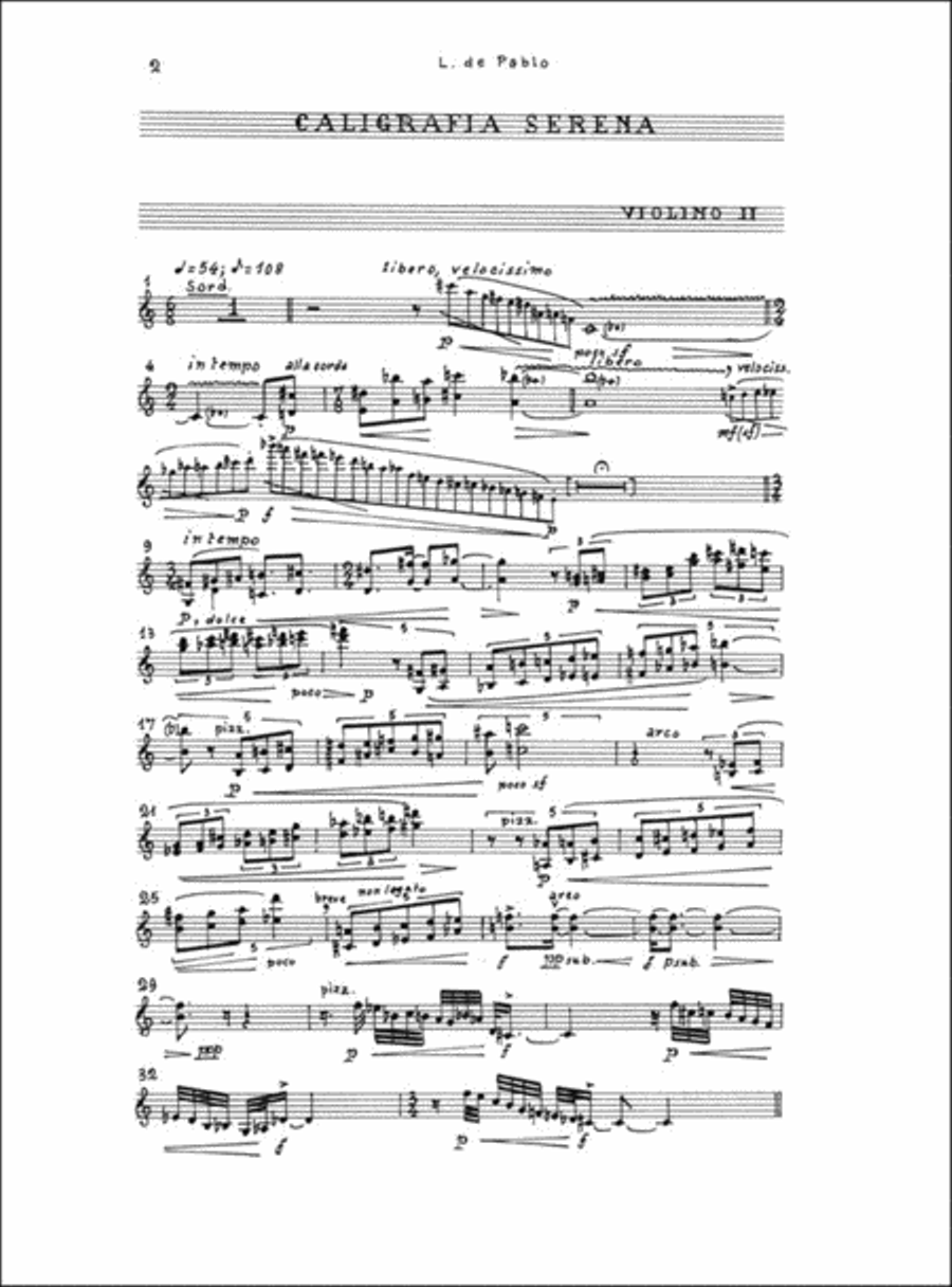 Caligrafia Serena String Quartet scores gallery preview page 3