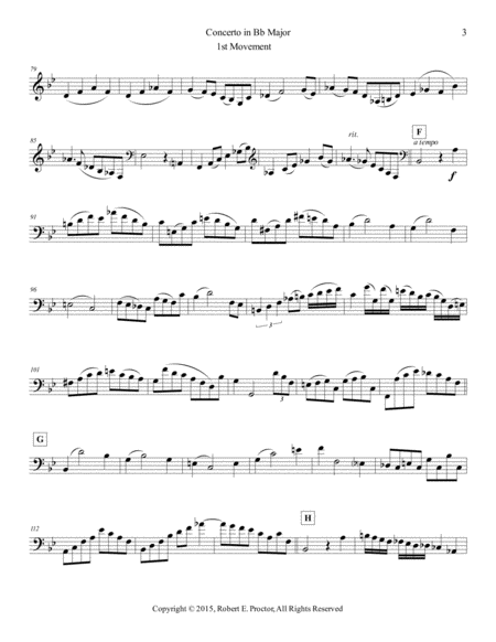 Concerto in Bb Major for Double Bass and Orchestra - Piano Reduction image number null