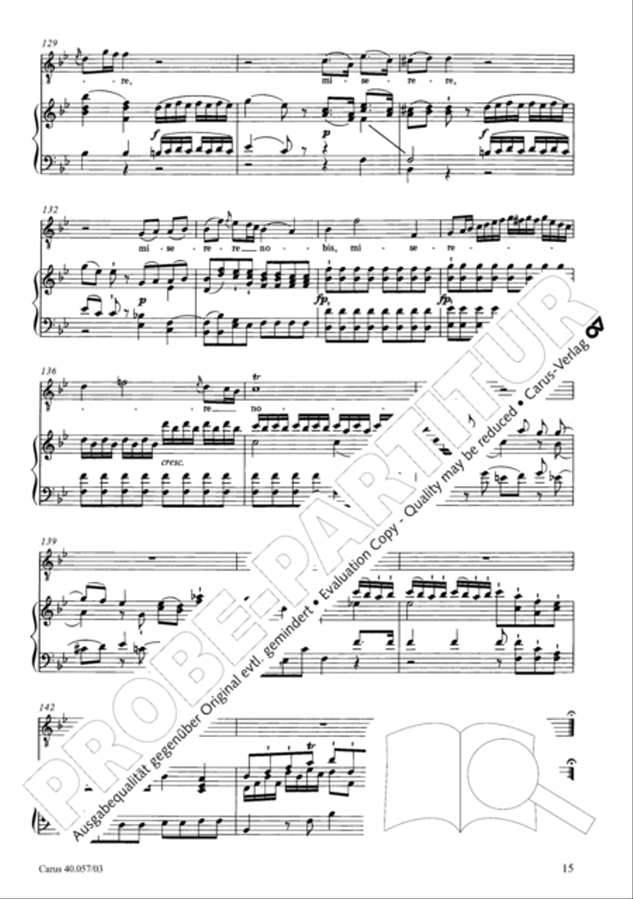 Litaniae de venerabili altaris Sacramento in Es 4-Part scores gallery preview page 16