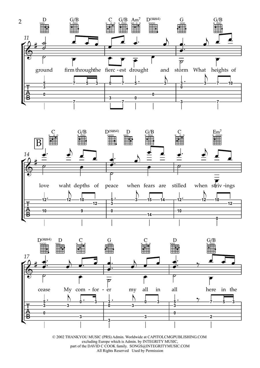 In Christ Alone Guitar Tablature scores gallery preview page 2