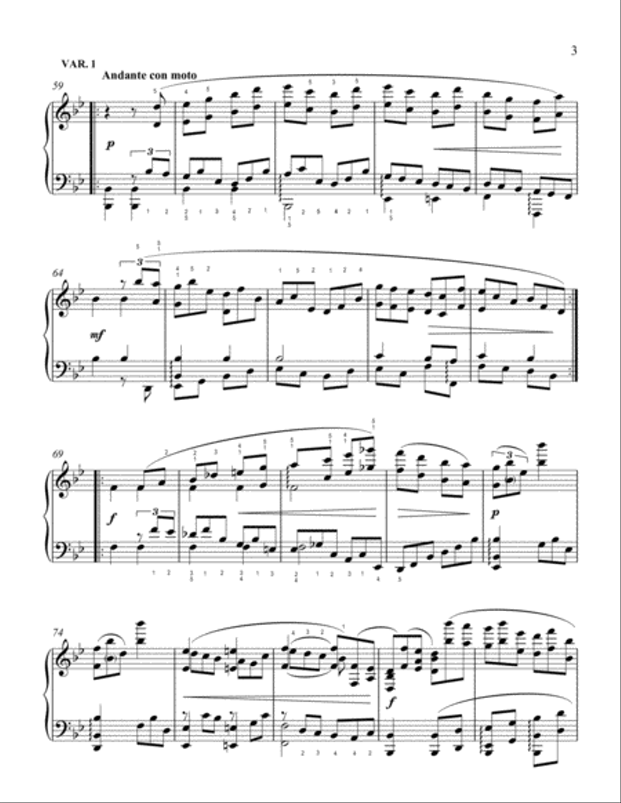 Brahms: Variations on a Theme of Haydn, opus 56b arr. Berman Piano Solo scores gallery preview page 5