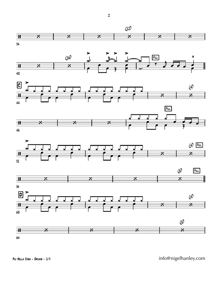 Piu Bella Cosa Cover Band scores gallery preview page 6
