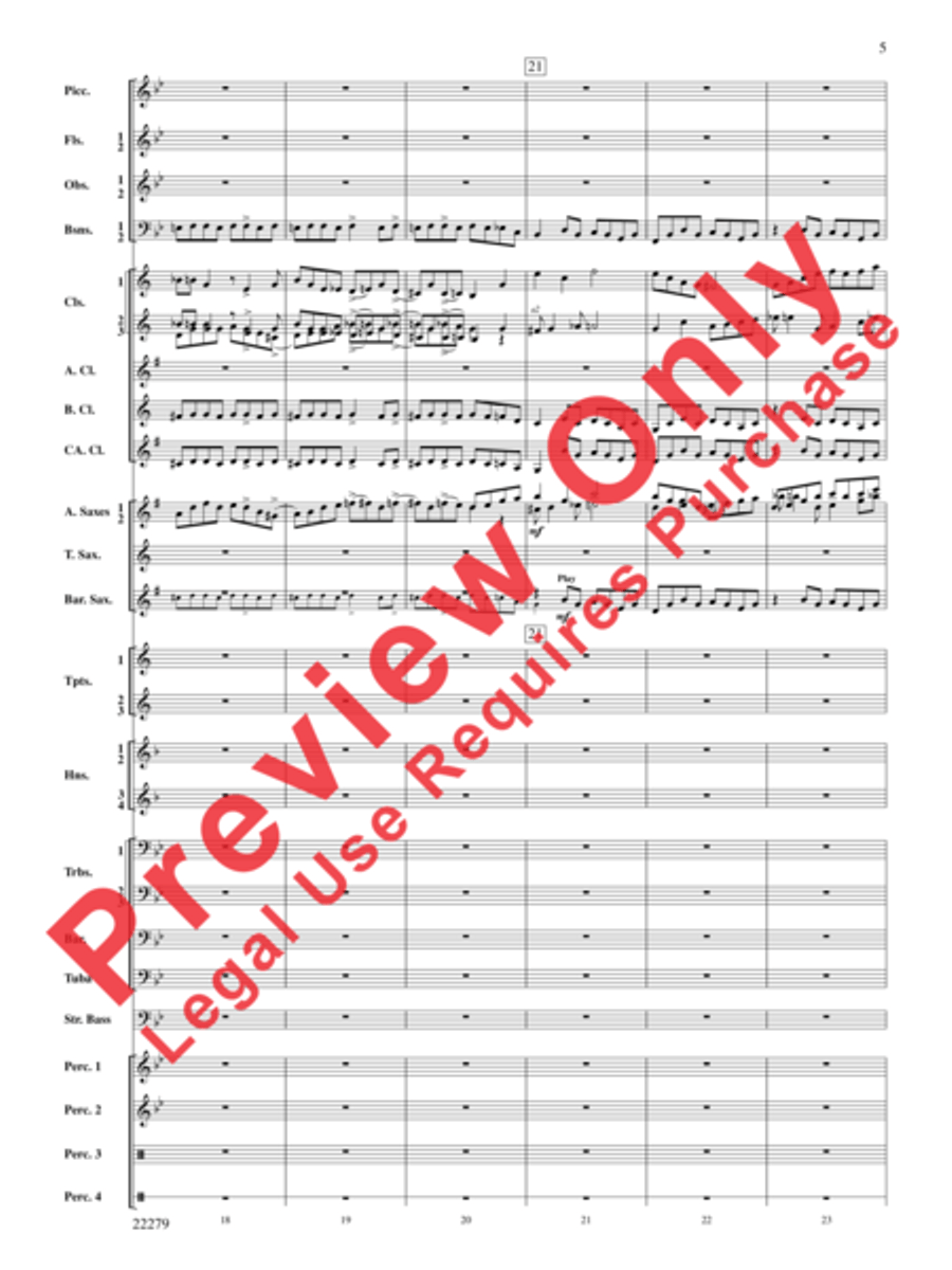 Bayou Breakdown Concert Band scores gallery preview page 6