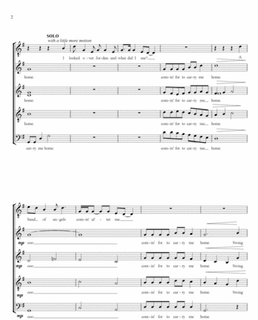 Swing that Chariot - SATB a cappella image number null