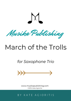 Book cover for March of the Trolls - Saxophone Trio