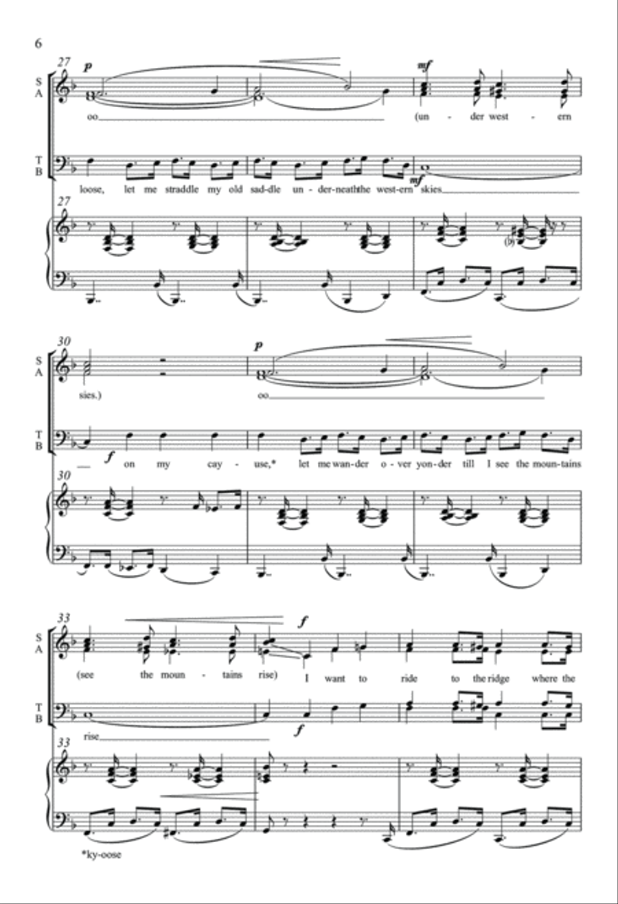 Don't Fence Me In Don't Fence Me In 4-Part scores gallery preview page 5