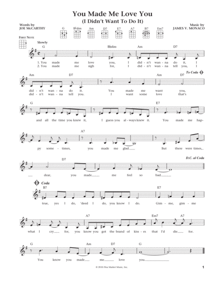 You Made Me Love You (I Didn't Want To Do It) (from The Daily Ukulele) (arr. Liz and Jim Beloff)