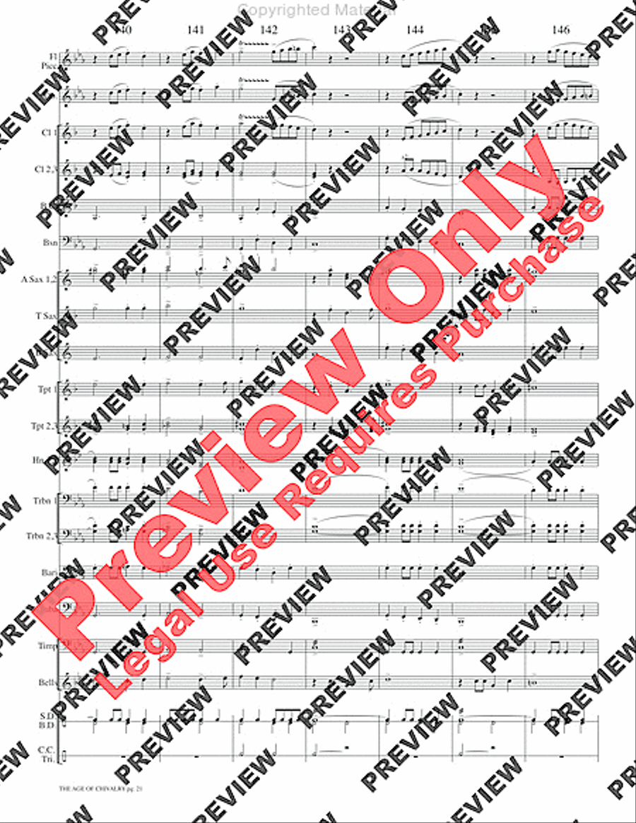 The Age of Chivalry Concert Band scores gallery preview page 24