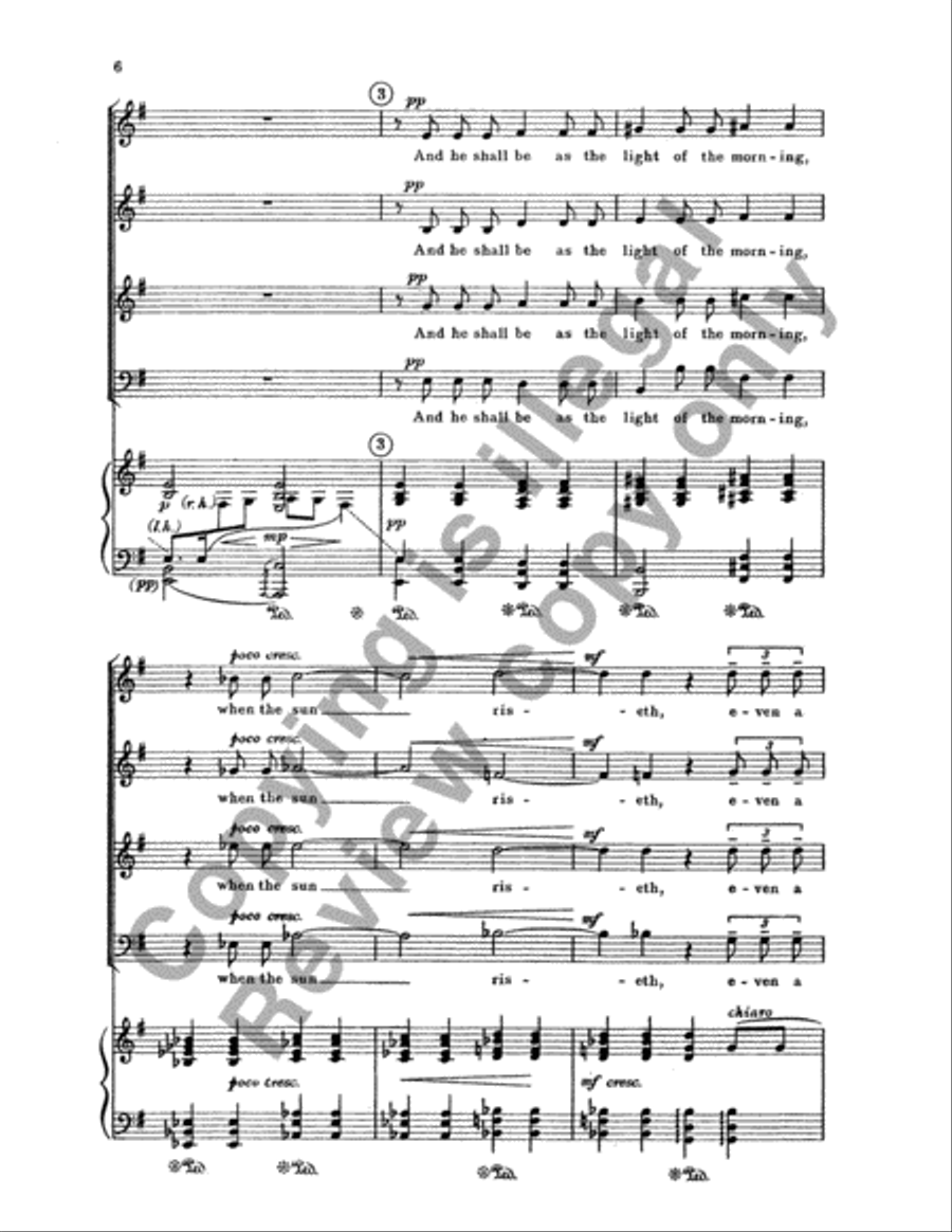 The Last Words of David (Choral Score) 4-Part scores gallery preview page 5