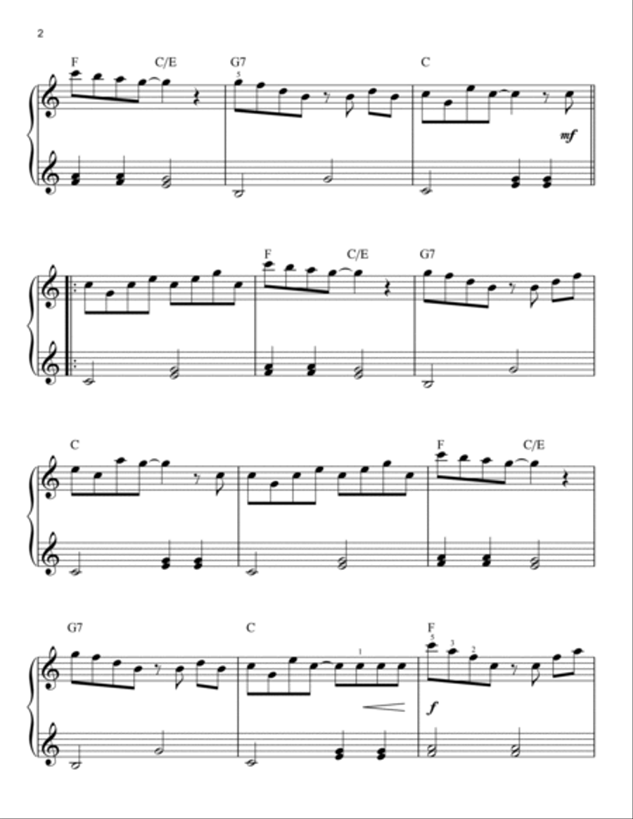 Music Box Dancer Easy Piano scores gallery preview page 2