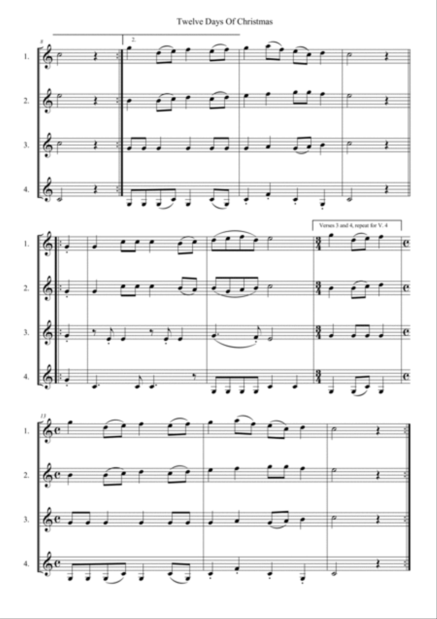Twelve Days Of Christmas Twelve Days Of Christmas Trumpet Solo scores gallery preview page 2