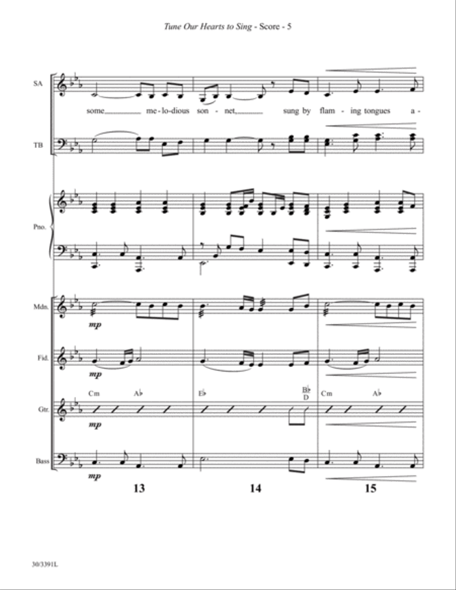 Tune Our Hearts to Sing - Instrumental Ensemble Score and Parts Choir scores gallery preview page 8