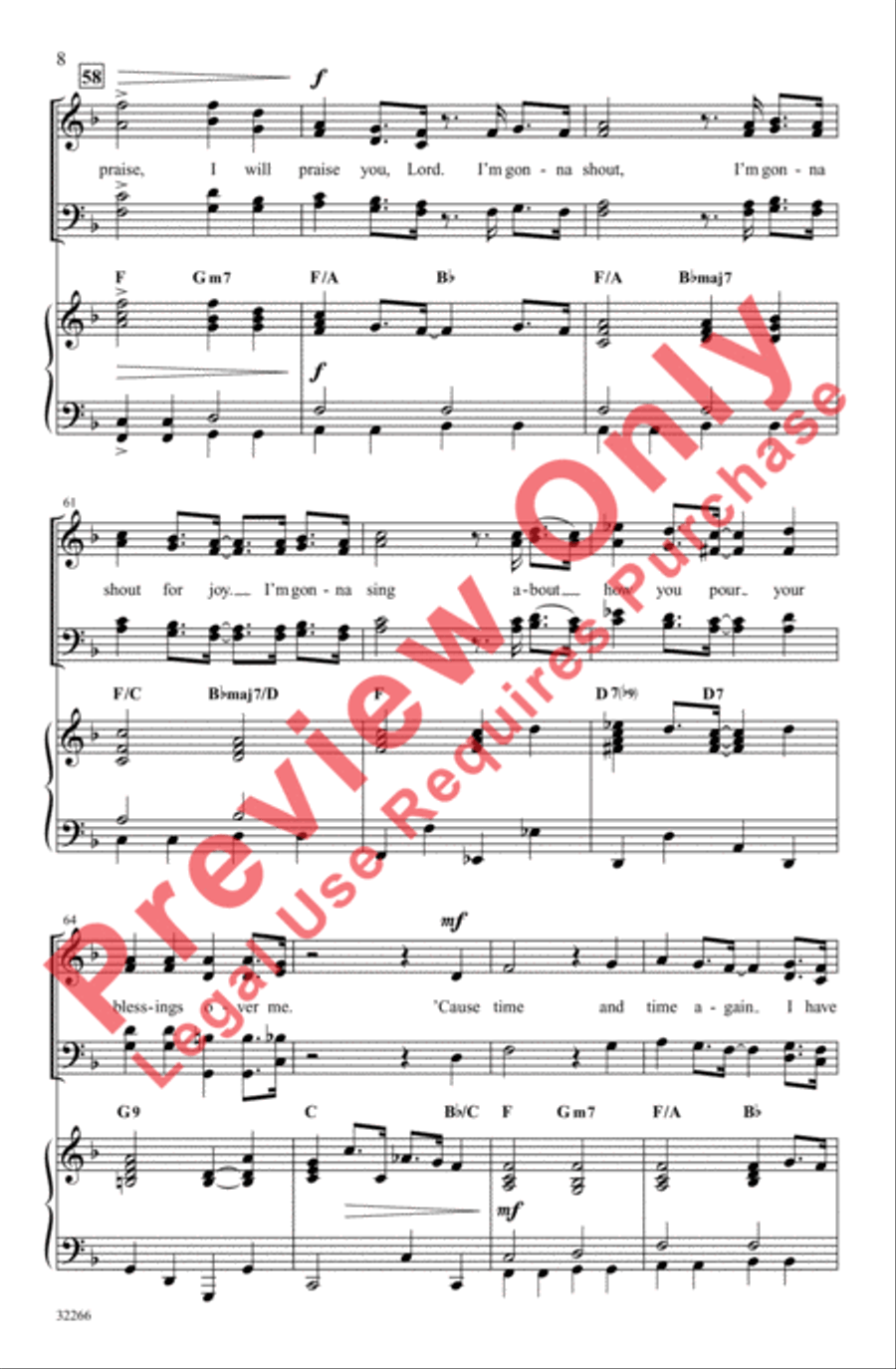 Blessings Over Me 4-Part scores gallery preview page 8