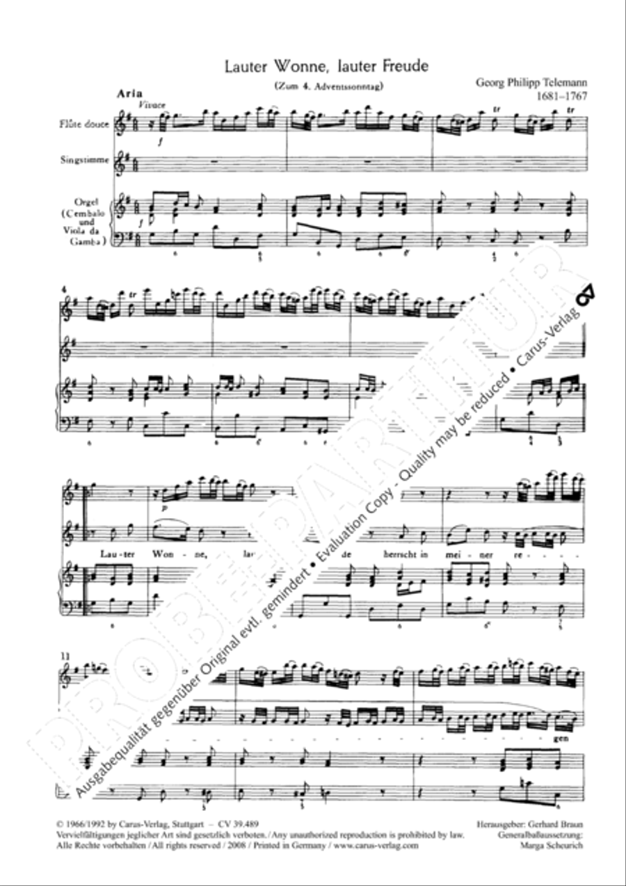 Lauter Wonne, lauter Freude Recorder scores gallery preview page 4