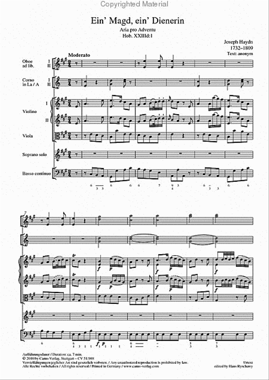 Ein' Magd, ein' Dienerin Soprano Voice scores gallery preview page 2