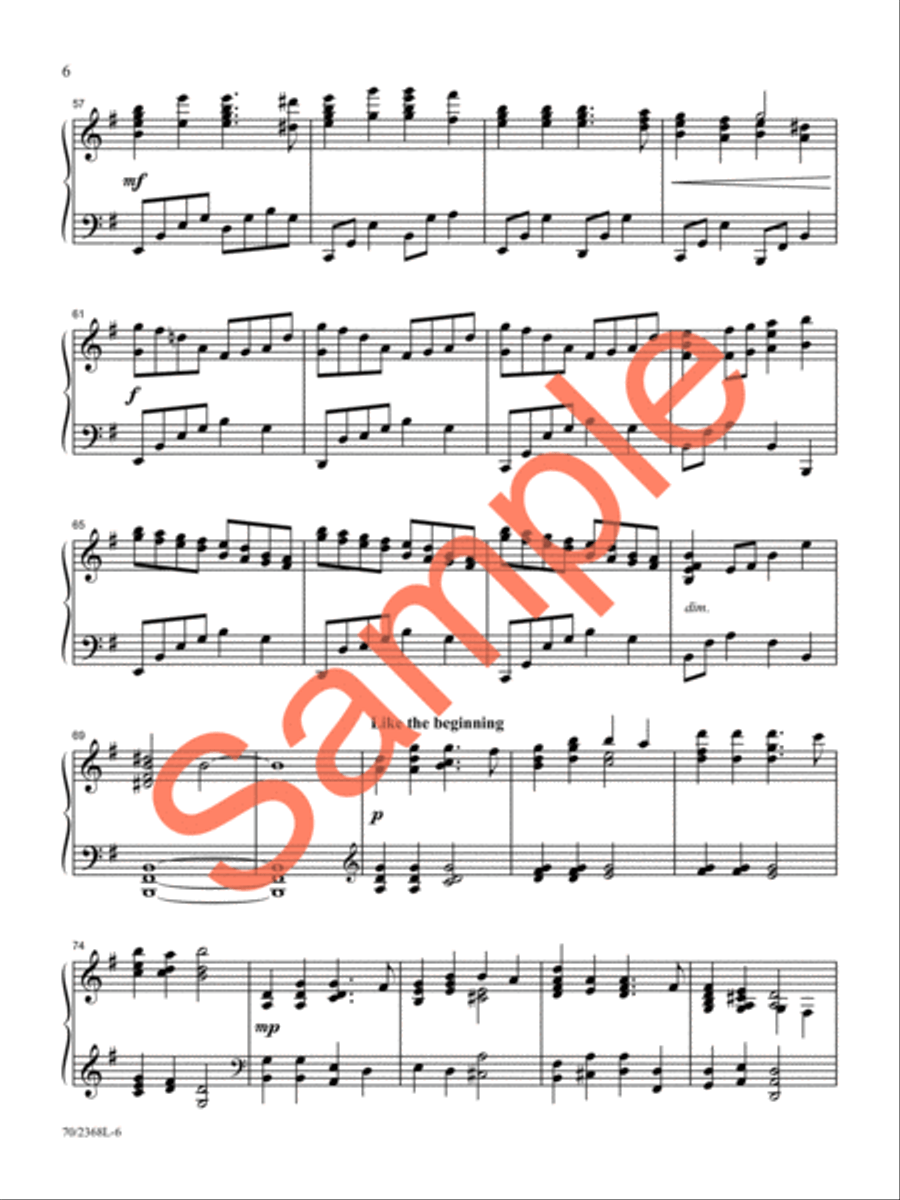 Glad Tidings of Great Joy Piano Solo scores gallery preview page 6
