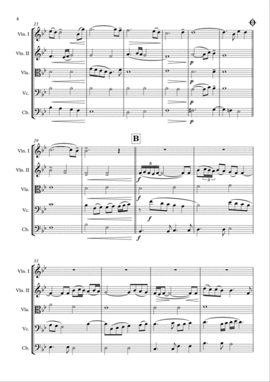 Gabriel's Oboe String Quintet scores gallery preview page 5