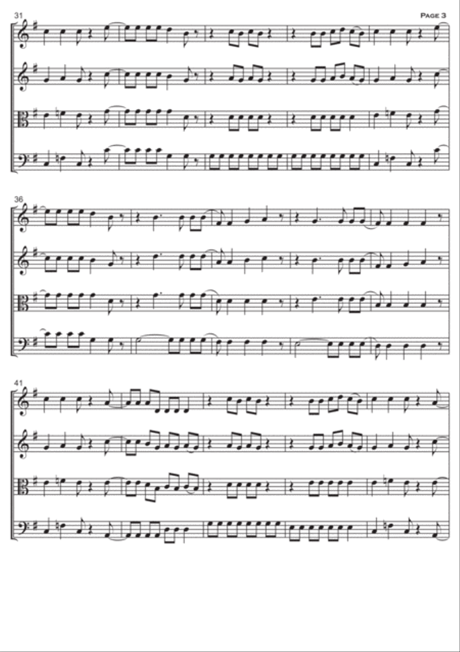 Mamma Mia String Quartet scores gallery preview page 3
