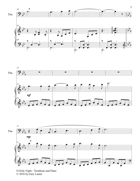 CHRISTMAS SPLENDOR SUITE (Trombone and Piano with Score & Parts) image number null