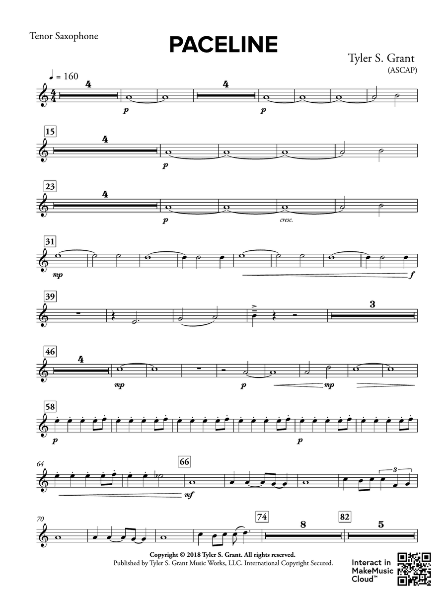 Paceline: B-flat Tenor Saxophone