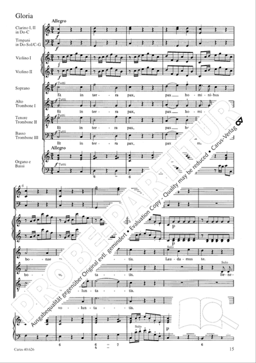Mass in C Major Mass in C Major 4-Part scores gallery preview page 15