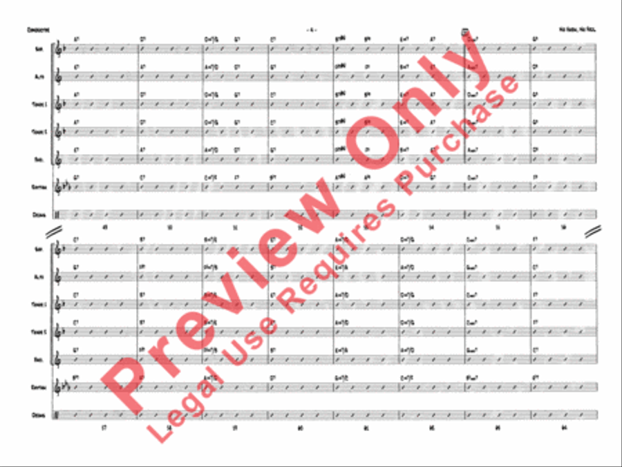 No Harm, No Foul Saxophone Quintet scores gallery preview page 6