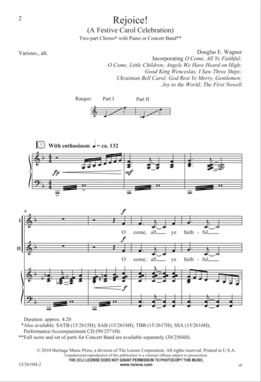Rejoice! 2-Part scores gallery preview page 3