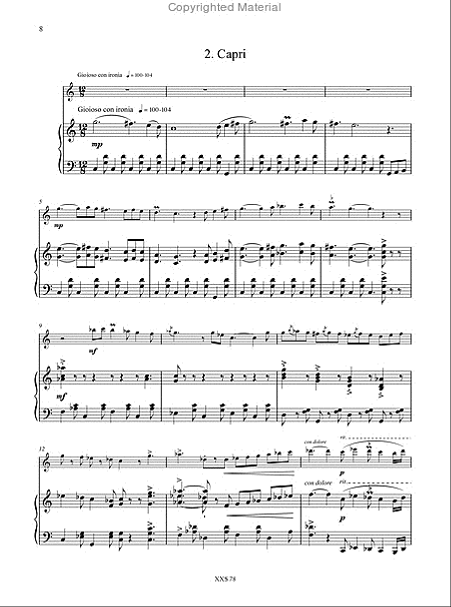Napolitango. An Imaginary Trip to Naples and Buenos Aires for Oboe and Piano (2001) Piano Accompaniment scores gallery preview page 3