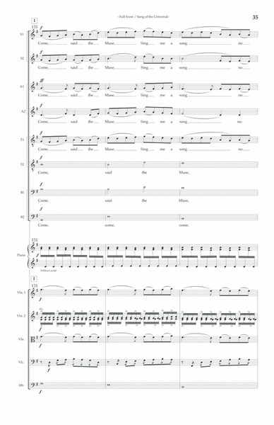 Song of the Universal (SATB - Full Score and Parts)