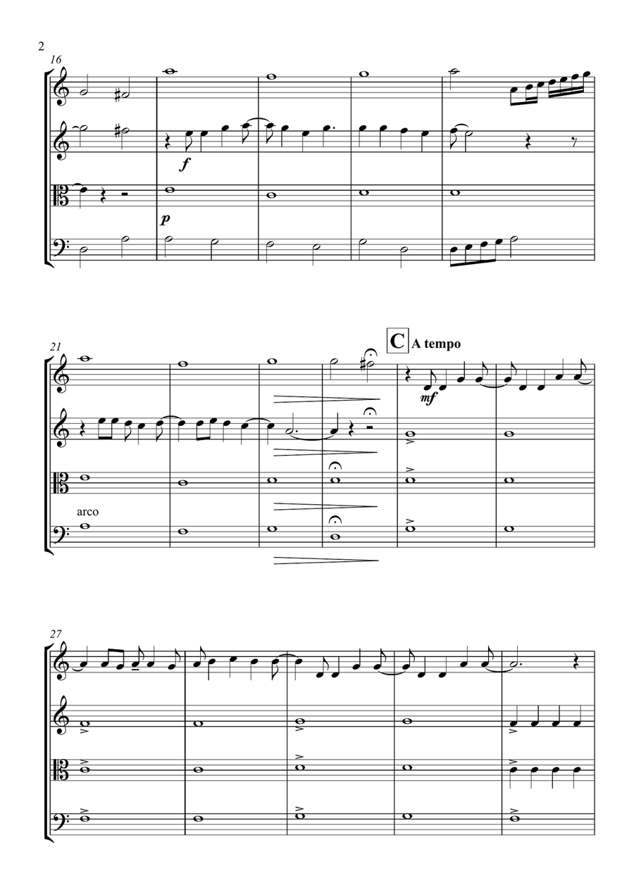 Let It Go (from Frozen) String Quartet scores gallery preview page 2