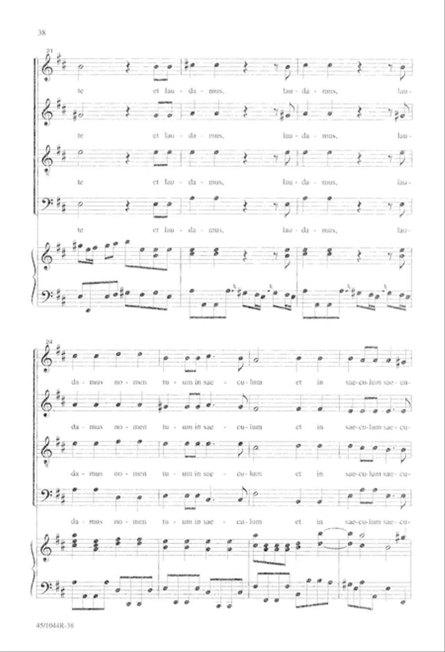 Te Deum Choral Score Te Deum Choral Score 4-Part scores gallery preview page 40