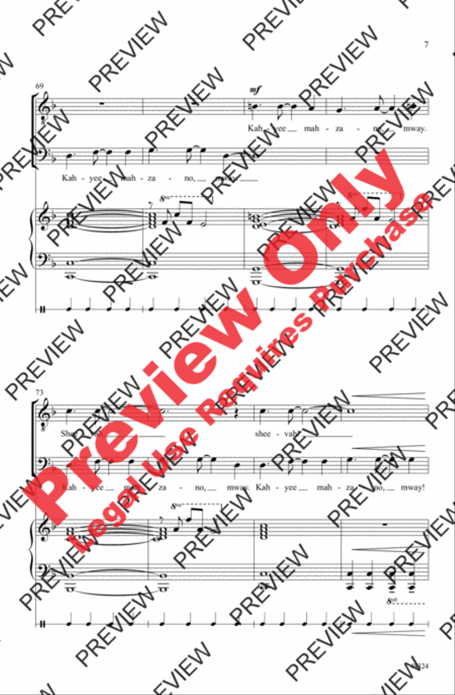 Bringers of Noise Men's Choir scores gallery preview page 7
