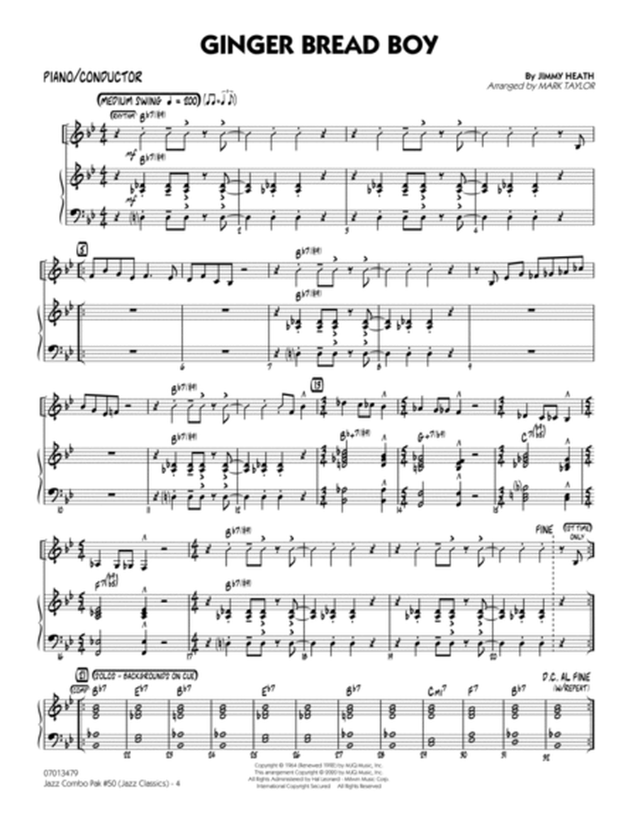 Jazz Combo Pak #50 (Jazz Classics) - Piano/Conductor