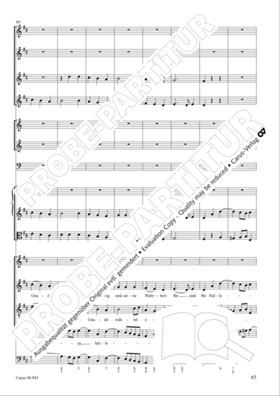 Shout to the Lord, all the earth (Jauchzet dem Herrn, alle Welt) 4-Part scores gallery preview page 72