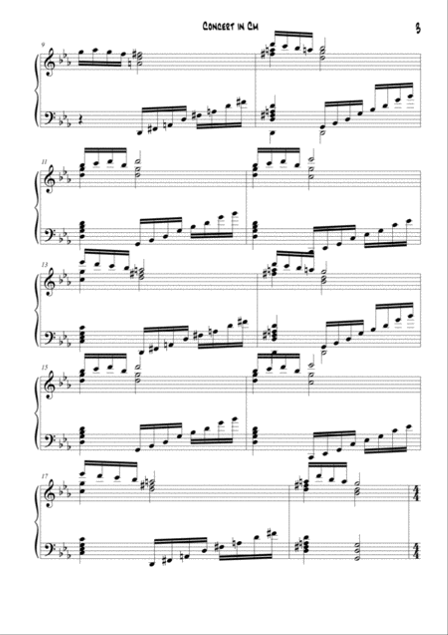 Concert in Cm Concert in Cm Piano Solo scores gallery preview page 3