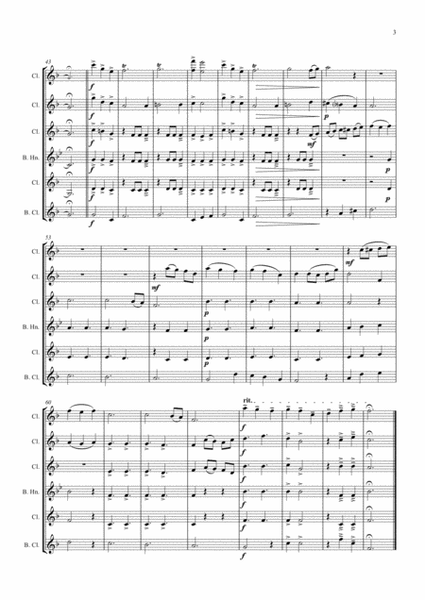 Valse daccord - romantic valse - Clarinet Quintet
