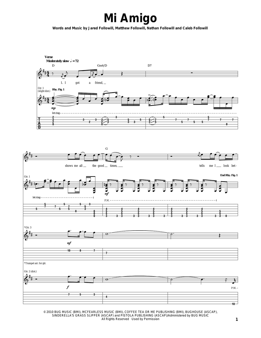 Mi Amigo Acoustic Guitar scores gallery preview page 1