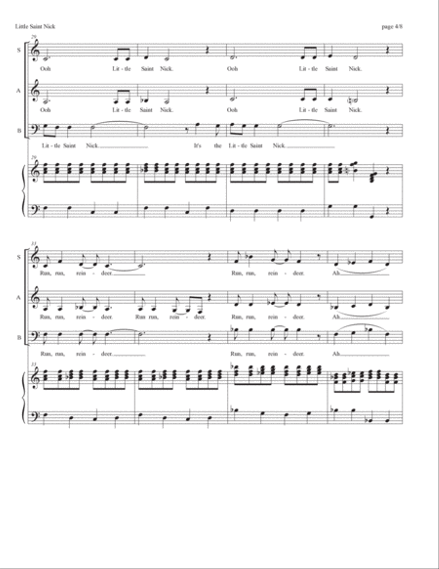 Little Saint Nick 3-Part scores gallery preview page 4